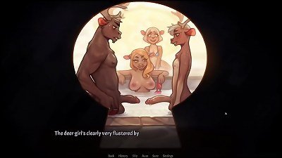 My Pig queen [ anime Game PornPlay ] Ep.9 their erected dick touched in the public bath